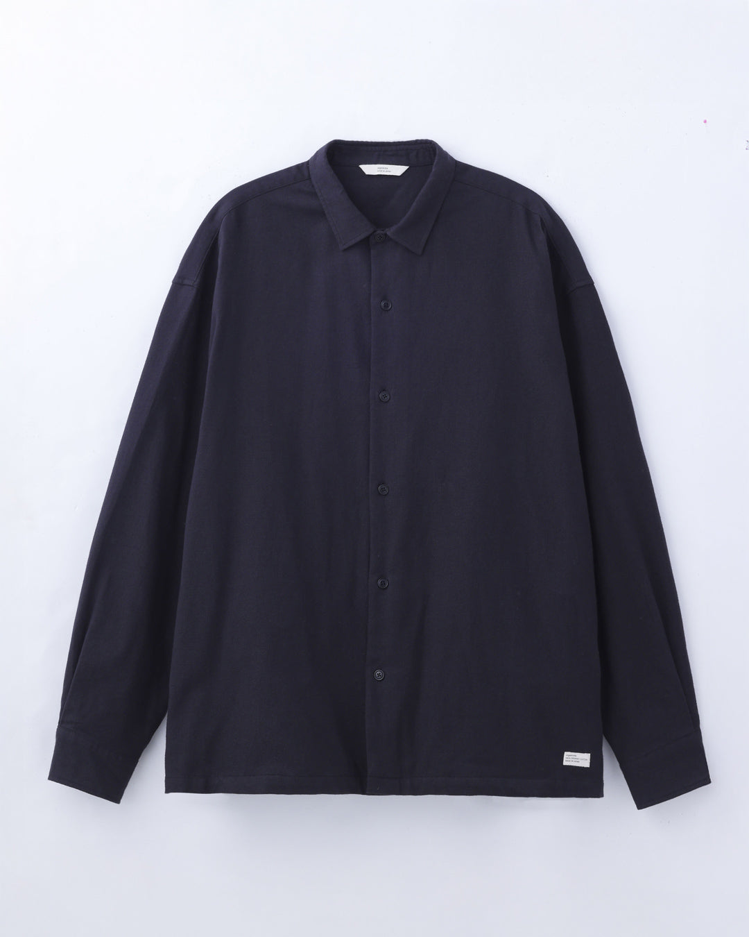 ORGANIC COTTON FLANNEL SHIRT JACKET / BLACK
