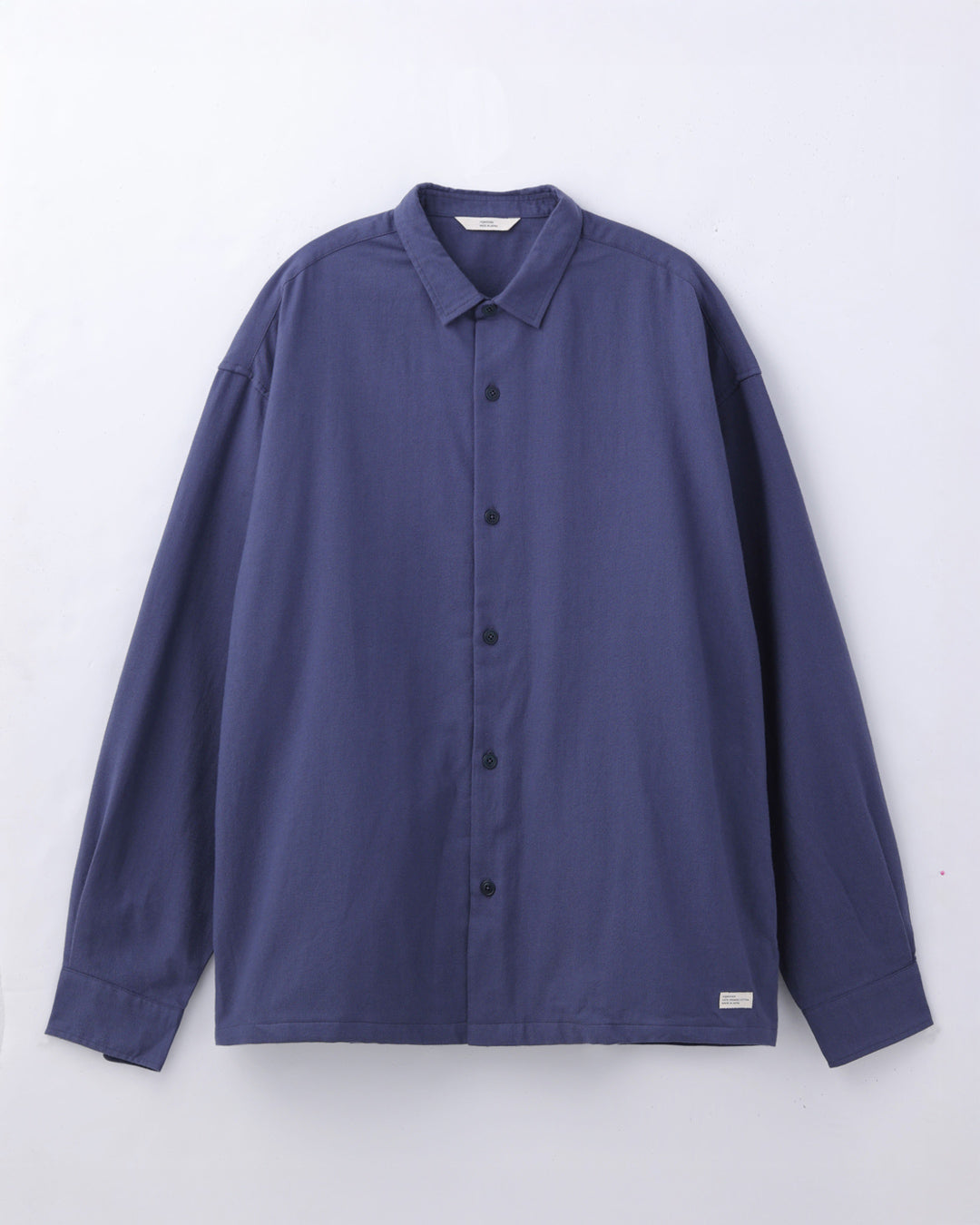 ORGANIC COTTON FLANNEL SHIRT JACKET / BLUE
