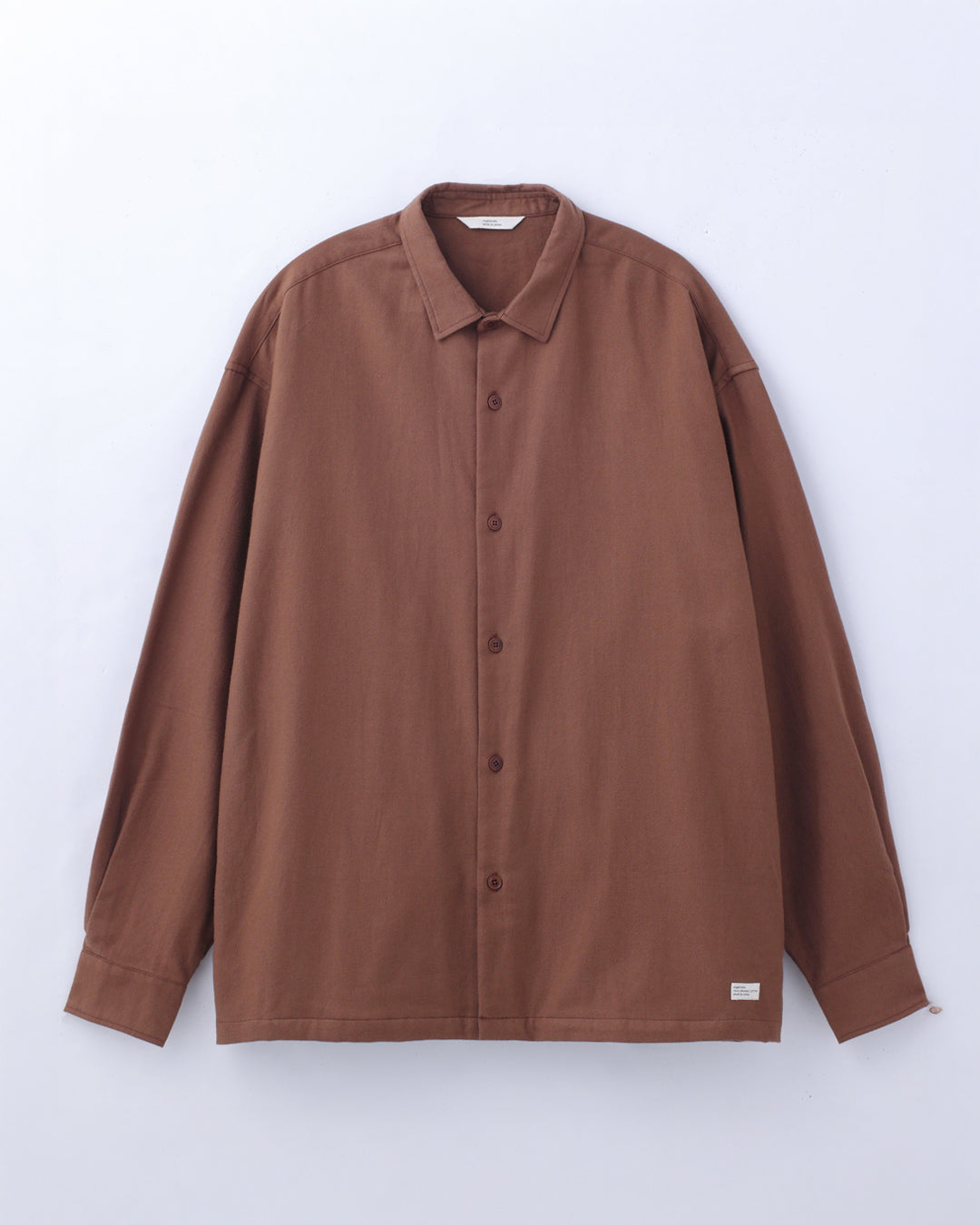ORGANIC COTTON FLANNEL SHIRT JACKET / BROWN