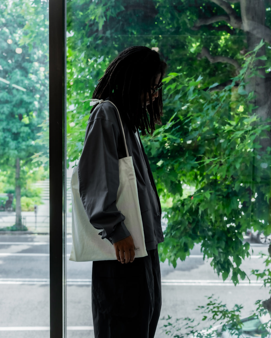 ORGANIC COTTON CANVAS RECORD BAG KINARI