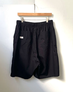 ORGANIC COTTON BROADCLOTH EASY SHORTS / BLACK