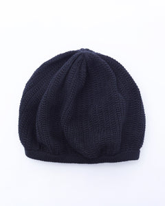 ORGANIC COTTON VERY SOFT KNIT TAM / BLACK