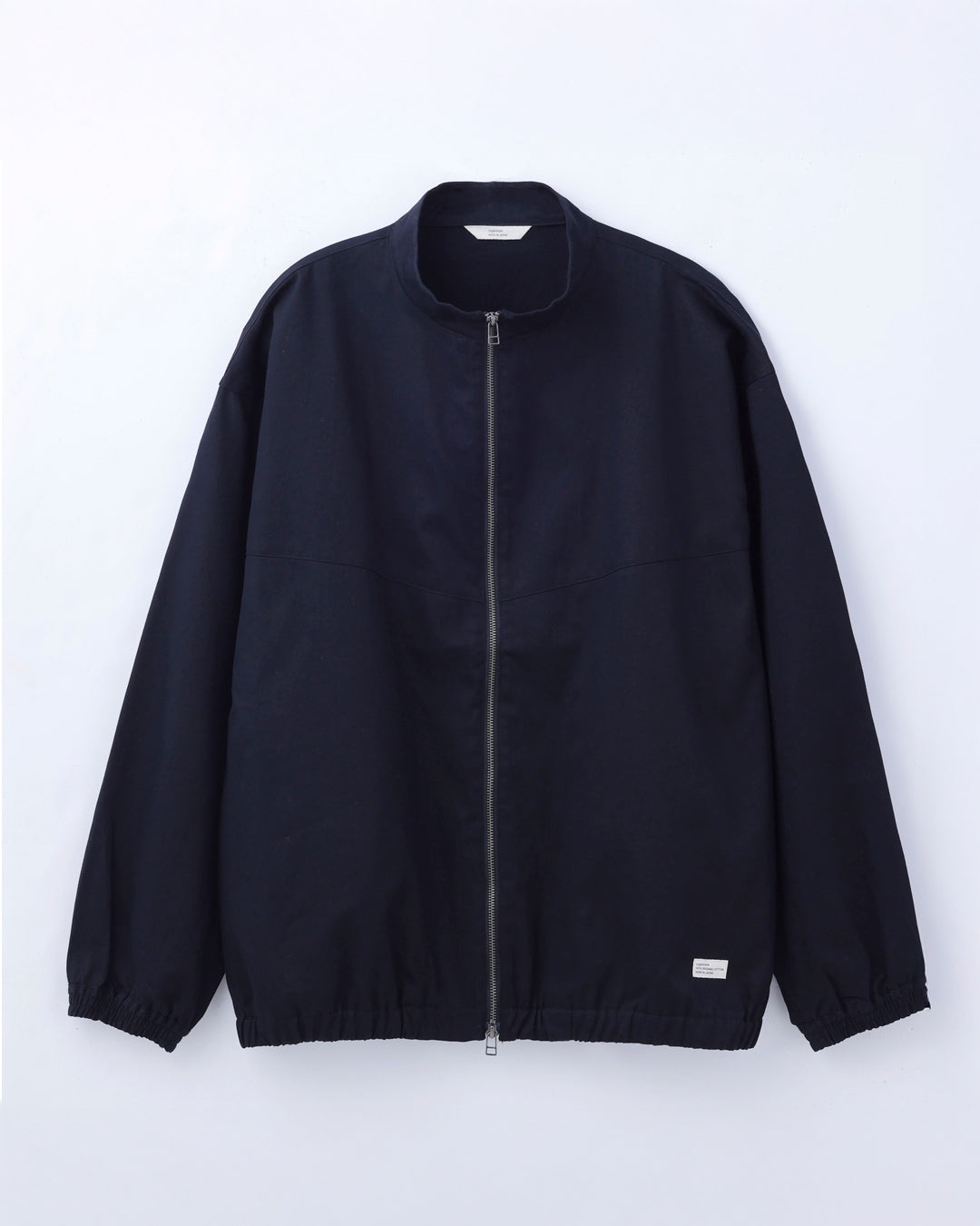 ORGANIC COTTON TWILL TRACK JACKET / BLACK