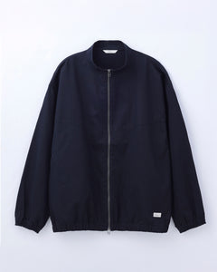 ORGANIC COTTON TWILL TRACK JACKET / BLACK
