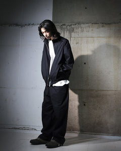 ORGANIC COTTON BROADCLOTH TRACK JACKET / BLACK