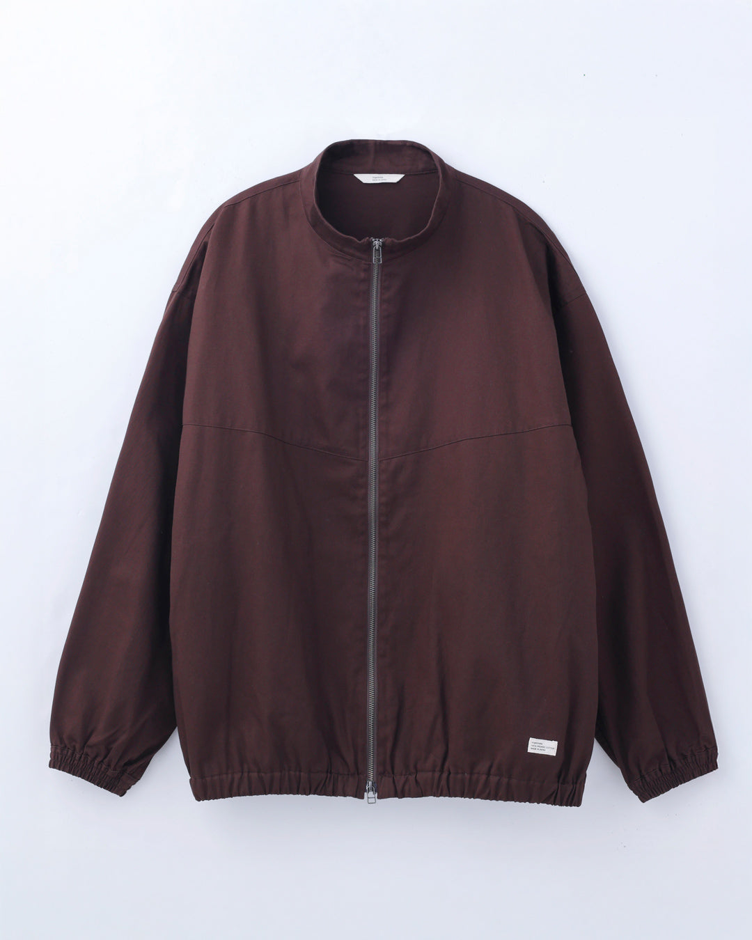 ORGANIC COTTON TWILL TRACK JACKET / BROWN