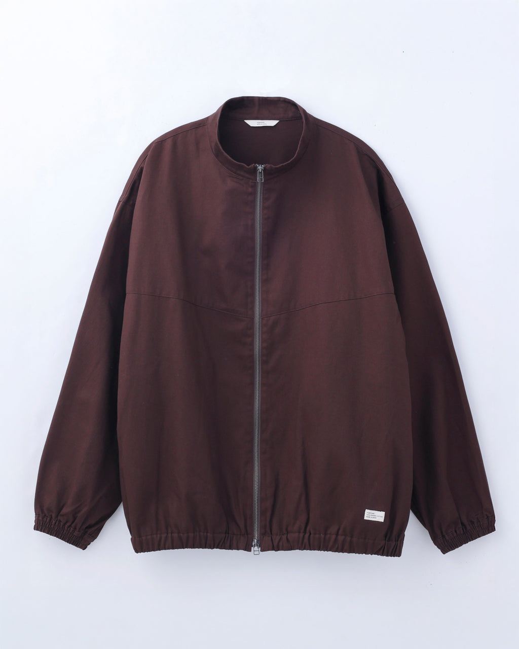 ORGANIC COTTON TWILL TRACK JACKET / BROWN