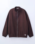 ORGANIC COTTON TWILL TRACK JACKET / BROWN