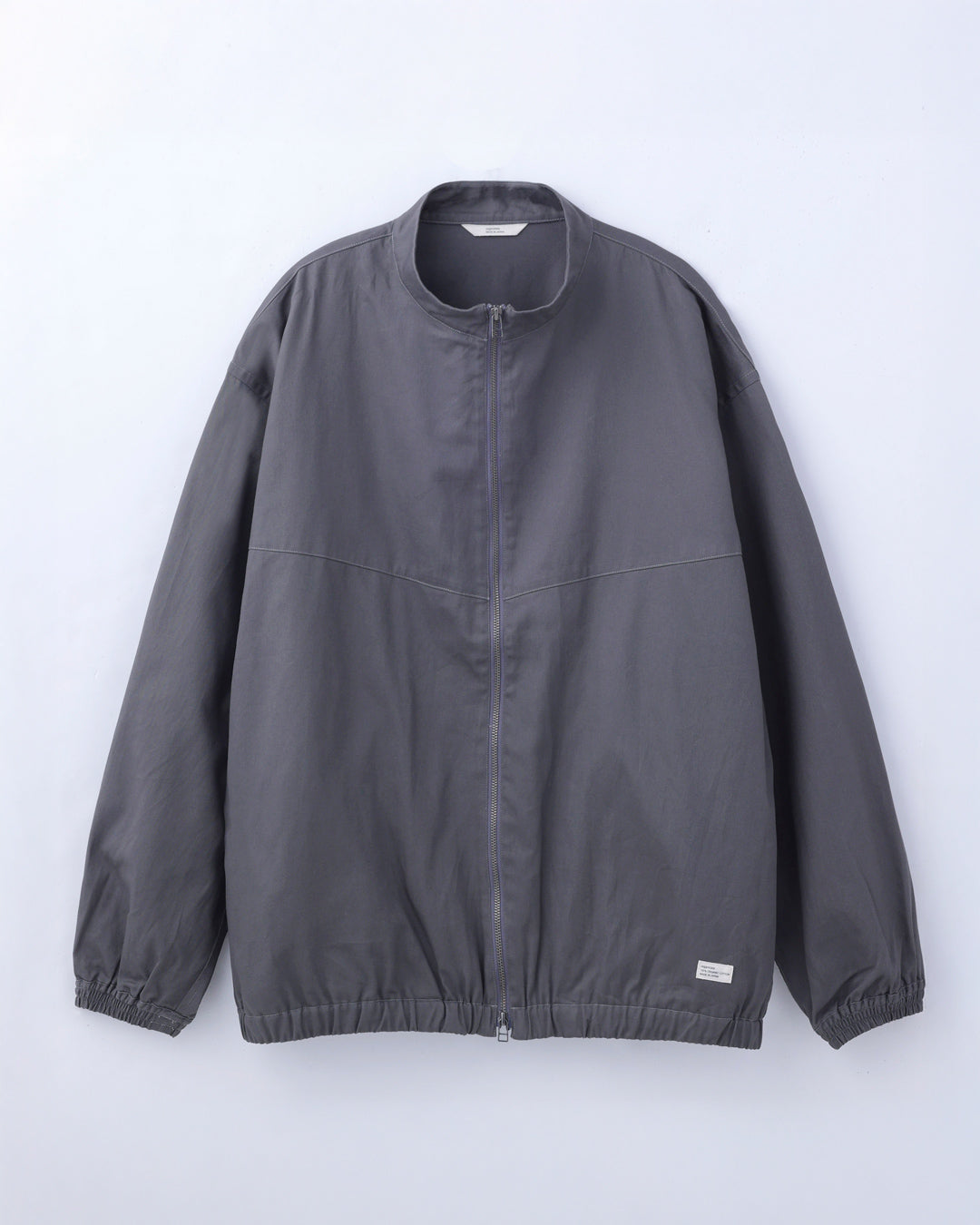 ORGANIC COTTON TWILL TRACK JACKET / GREY