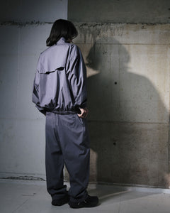 ORGANIC COTTON BROADCLOTH TRACK JACKET / GREY