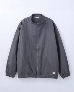 ORGANIC COTTON TWILL TRACK JACKET / GREY