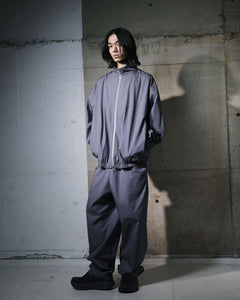 ORGANIC COTTON BROADCLOTH TRACK JACKET / GREY