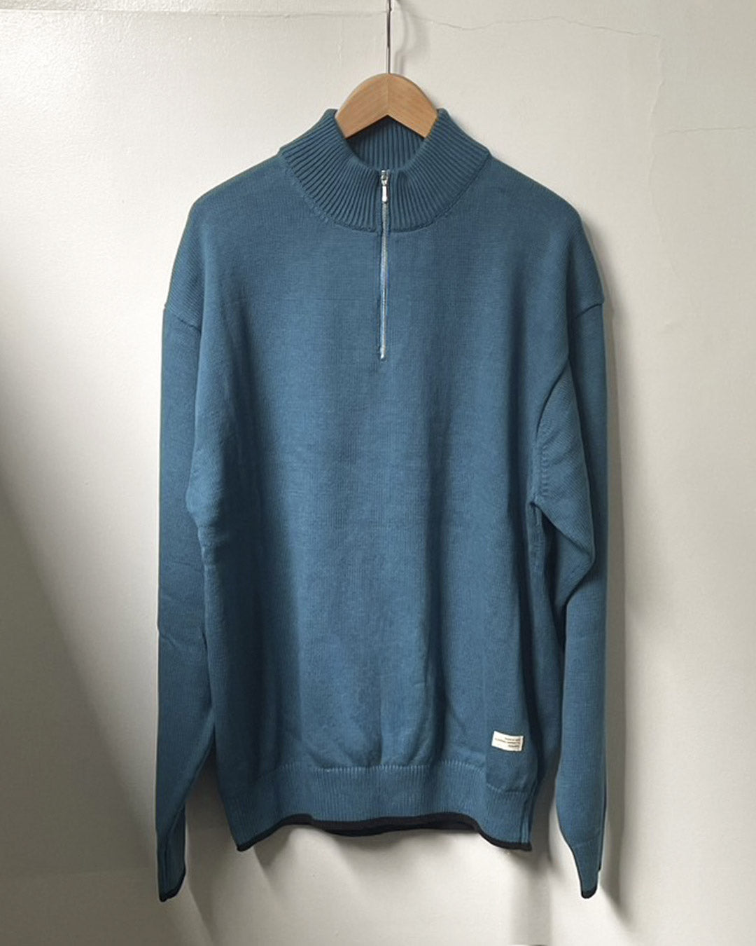 ORGANIC COTTON LINKING ZIP SWEATER PACIFIC