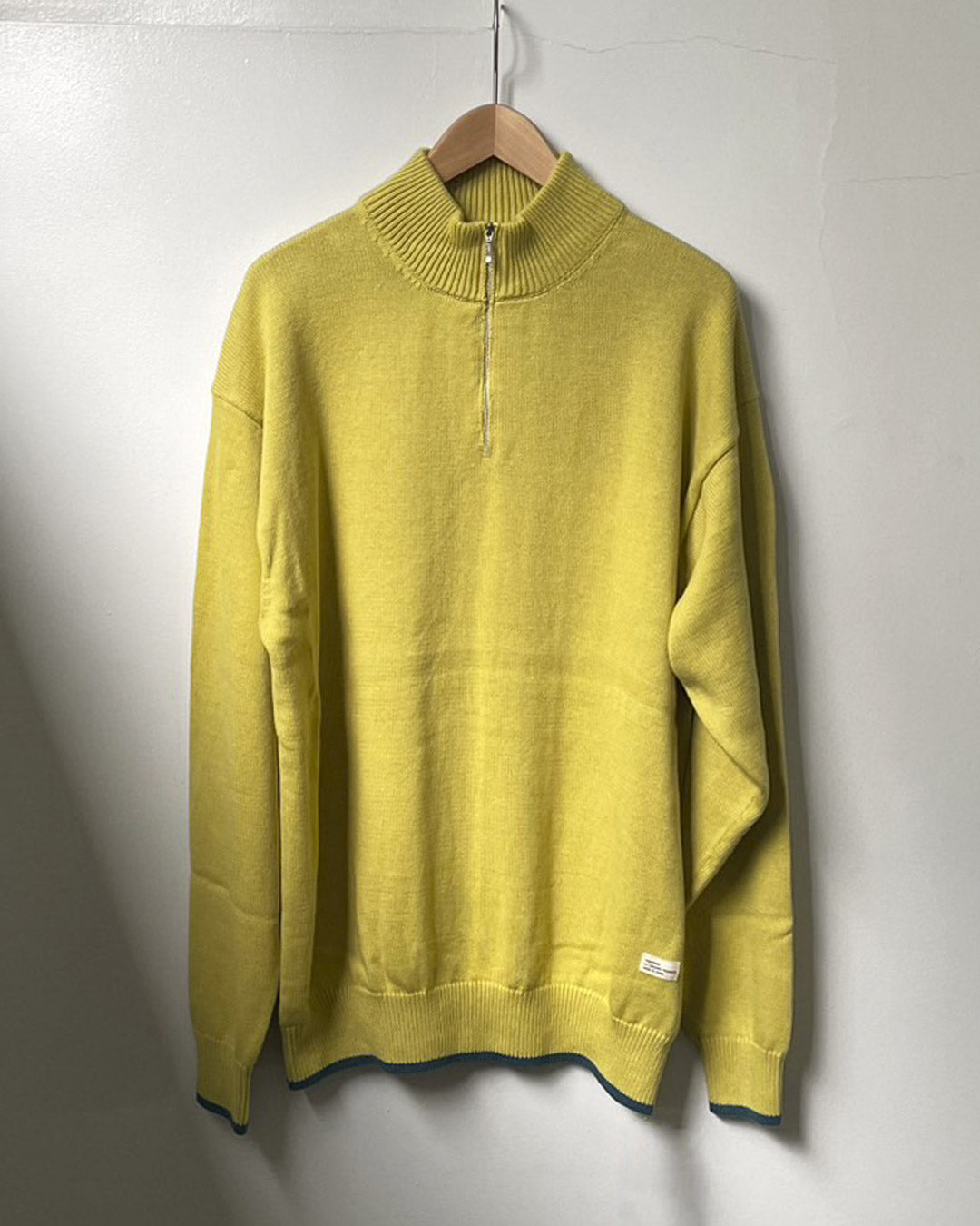 ORGANIC COTTON LINKING ZIP SWEATER YELLOW