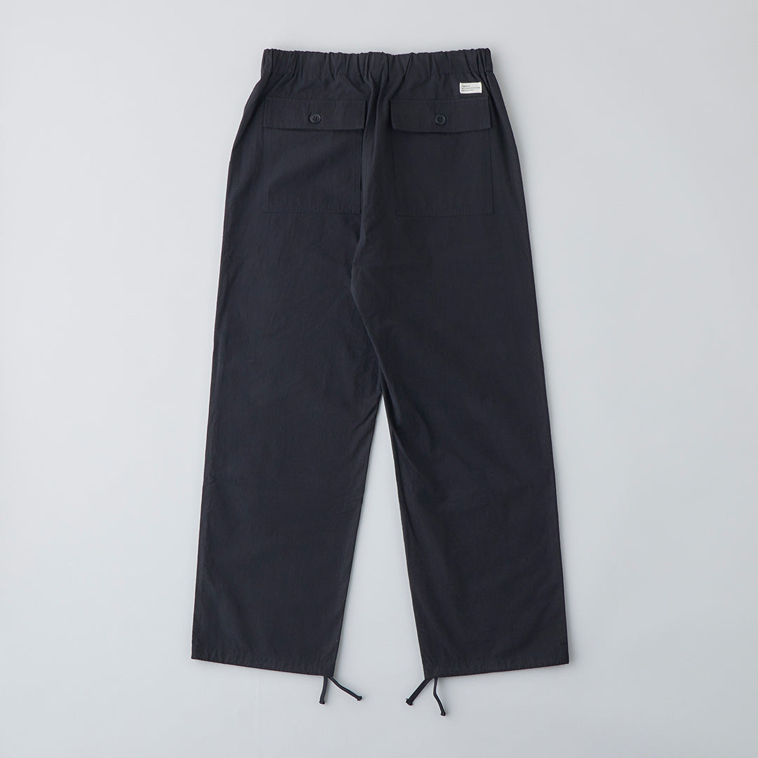 ORGANIC COTTON TYPEWRITER FATIGUE EASY PANTS BLACK