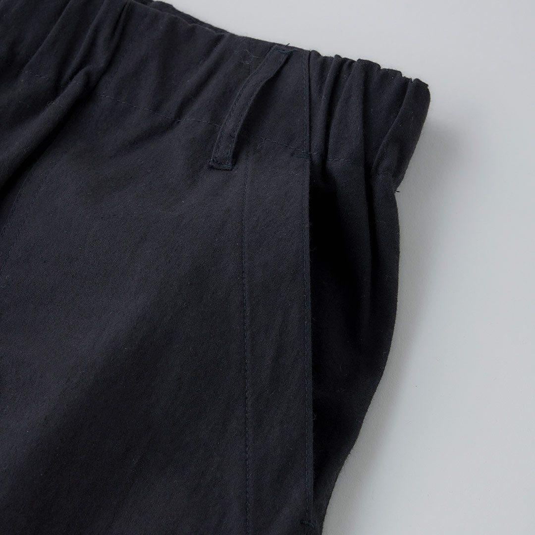 ORGANIC COTTON TYPEWRITER FATIGUE EASY PANTS BLACK