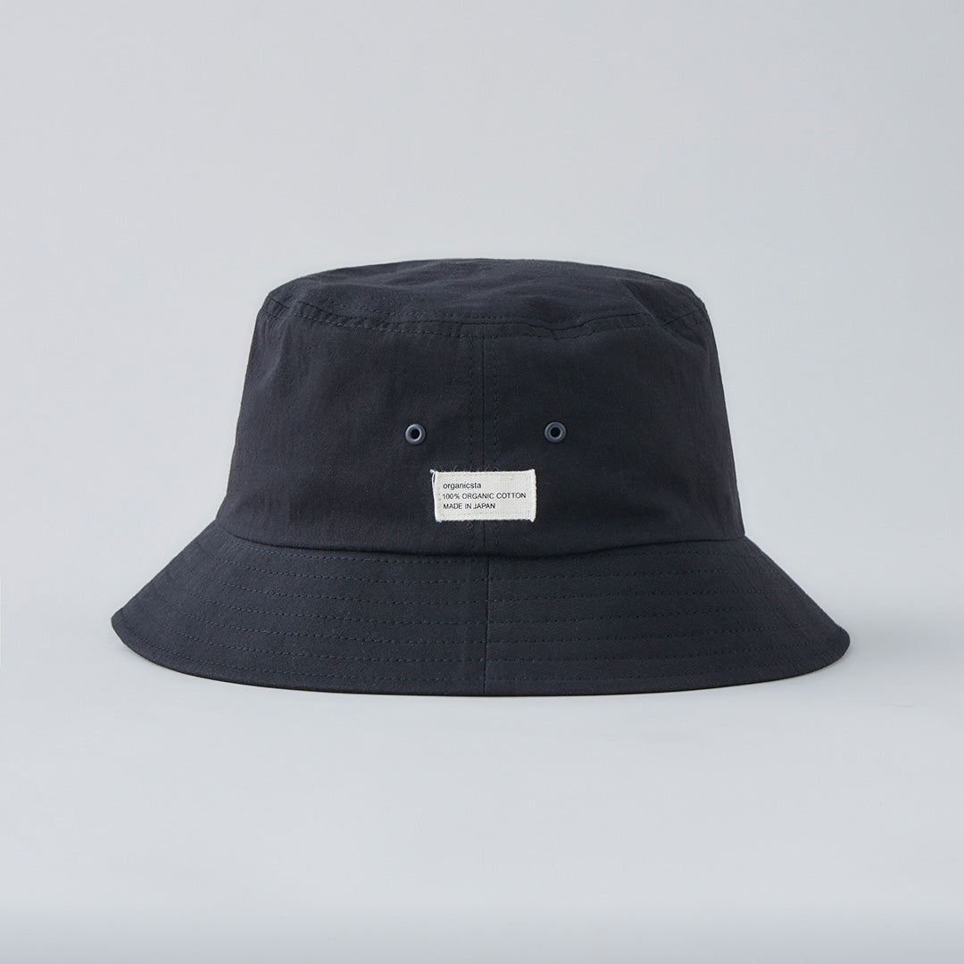 ORGANIC COTTON TWILL BUCKET HAT BLACK