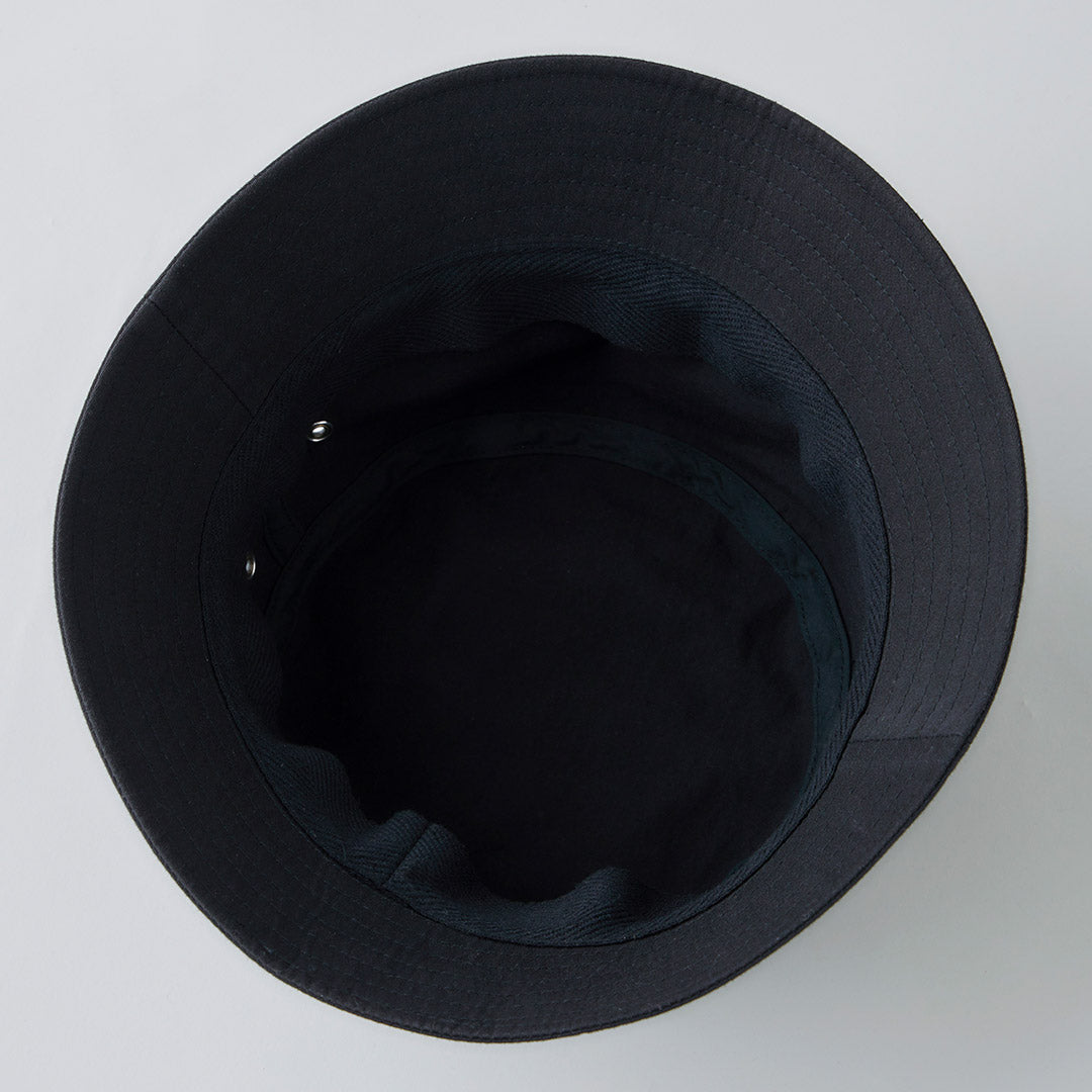 ORGANIC COTTON TWILL BUCKET HAT BLACK