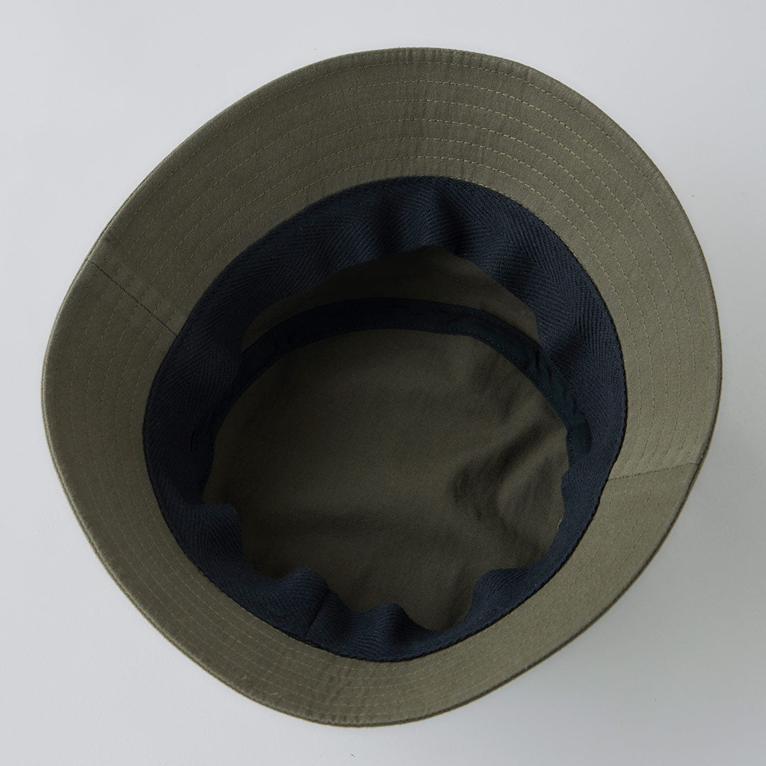 ORGANIC COTTON TWILL BUCKET HAT OLIVE